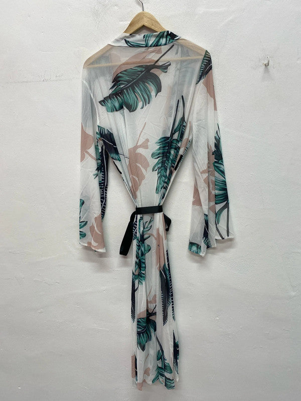 Stunning Shein tropical pool cover kimono UkM LD003