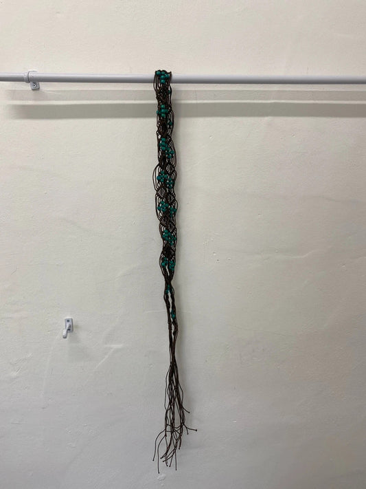 Fabulous Y2K boho belt teal accents Uk Xxxl 56” NC001