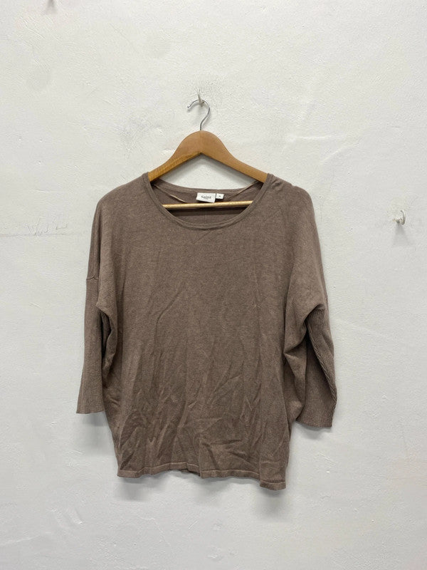 Stunning St Tropez neutral brown loose fit knit UkM SR006