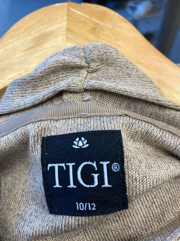 Fab Tigi oatmeal lagenlook cardigan Uk10/12 GJ001