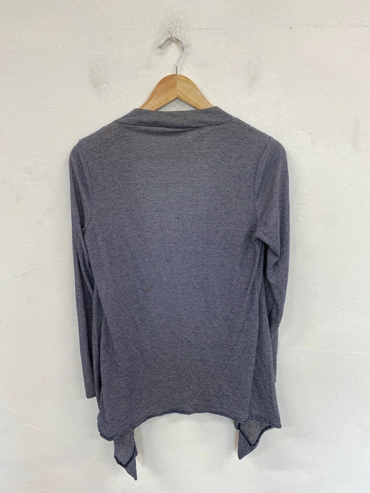 Monsoon Chic Navy Stripe Cardigan Size M MM005