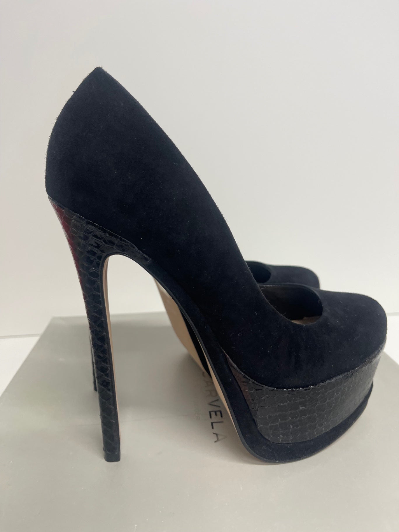 Stunning Carvela by Kurt Geiger super high sexy Heels Uk6 Black PP546