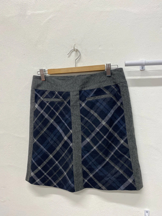 Fabulous Grey Tartan check Mini skirt Uk10 Autograph M&S MM005