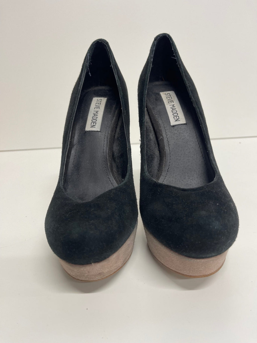 Stunning Steve Madden Bevv Suede high heel Pumps UK5 Black PP546