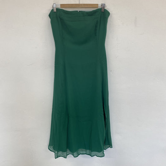 Sosandar Forest Green Belted Bandeau Midi Dress NWT UK 14 LW005