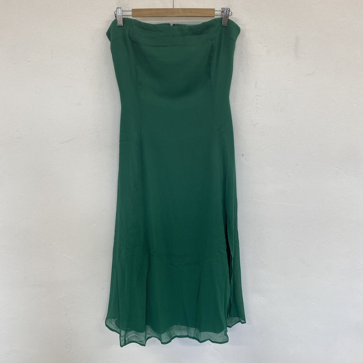 Sosandar Forest Green Belted Bandeau Midi Dress NWT UK 14 LW005