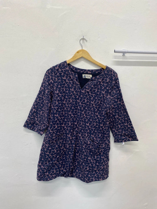 Fabulous Purple Seasalt Badgers Cross needlecord tunic Uk10 MM005