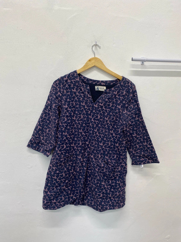 Fabulous Purple Seasalt Badgers Cross needlecord tunic Uk10 MM005