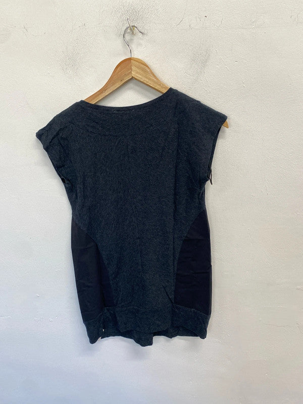 Stunning DKNY jeans grey top casual uk xs AE001