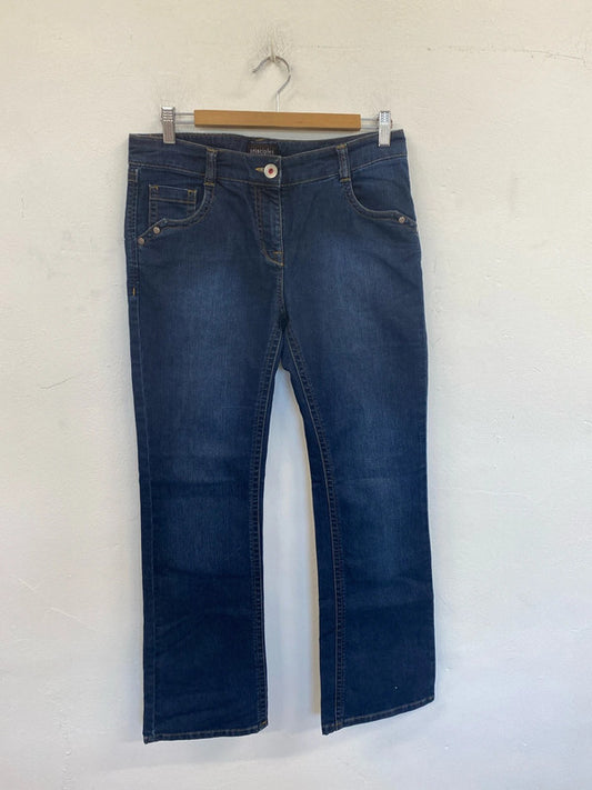 Principles Chic Navy Wide Leg Jeans UK 12 SW001