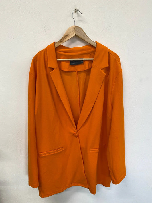 Asos Gorgeous Orange Longline Blazer UK 20 RM002
