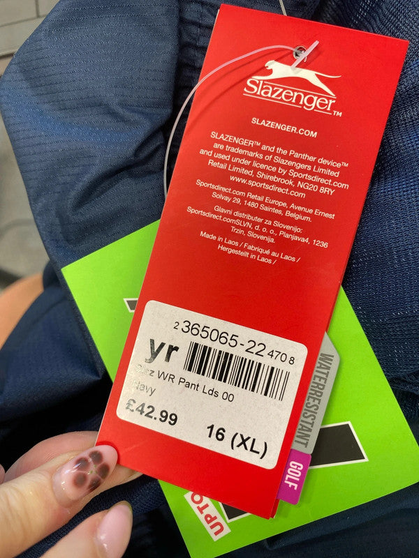 Fabulous Slazenger waterproof navy trousers new with tags UK 16 KM005