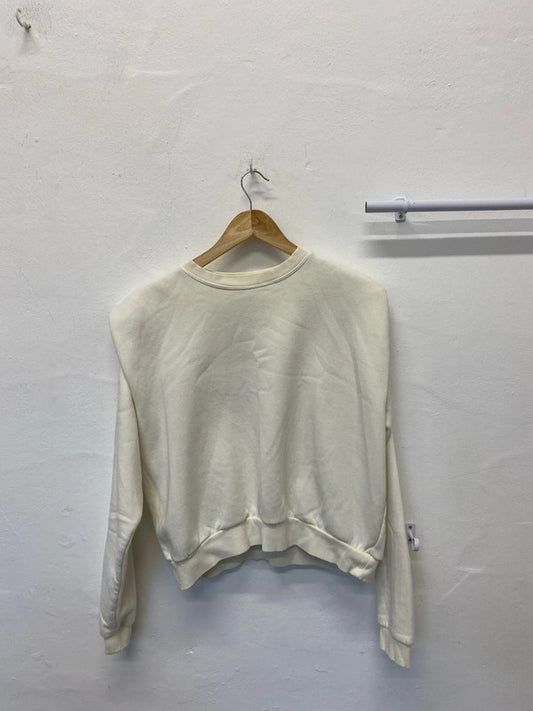 Fabulous H&M sweatshirt with shoulder pads UkM cream JB001
