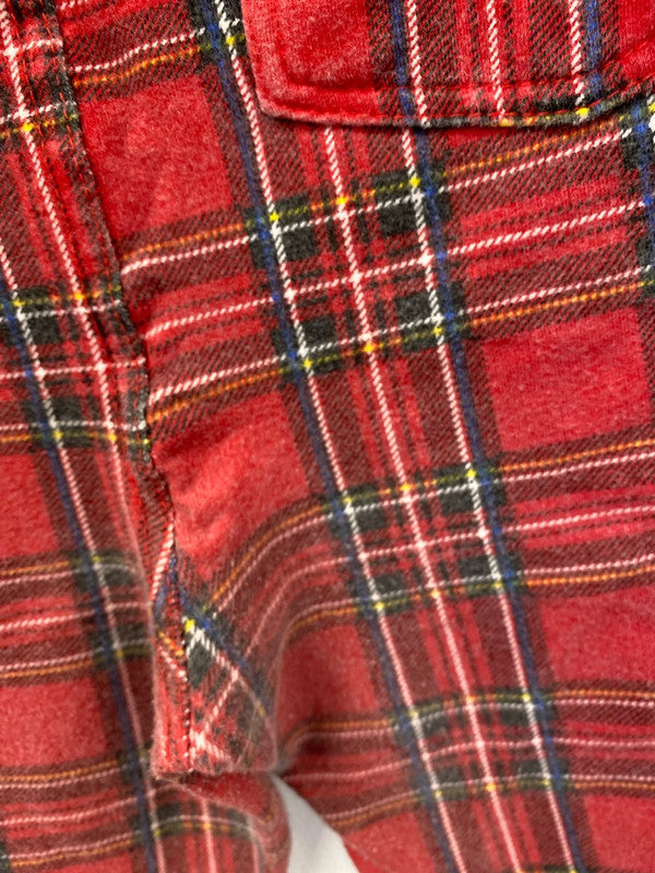 Fabulous Tartan Y2K Goldigga red leggings Uk16 NC001