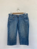 George Y2K Vibes Slouch Boy Fit Crop Jeans UK 12 SW001