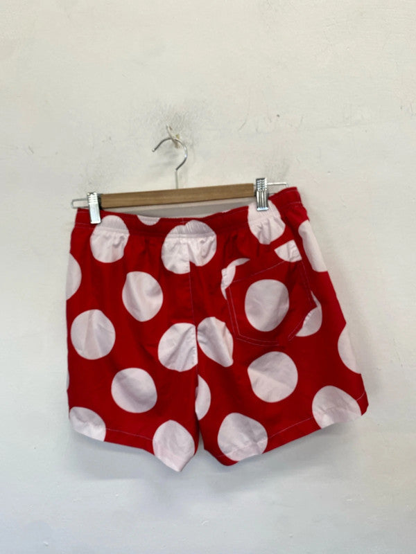 Fabulous moschino red spotted swim shorts men’s UK L LL003