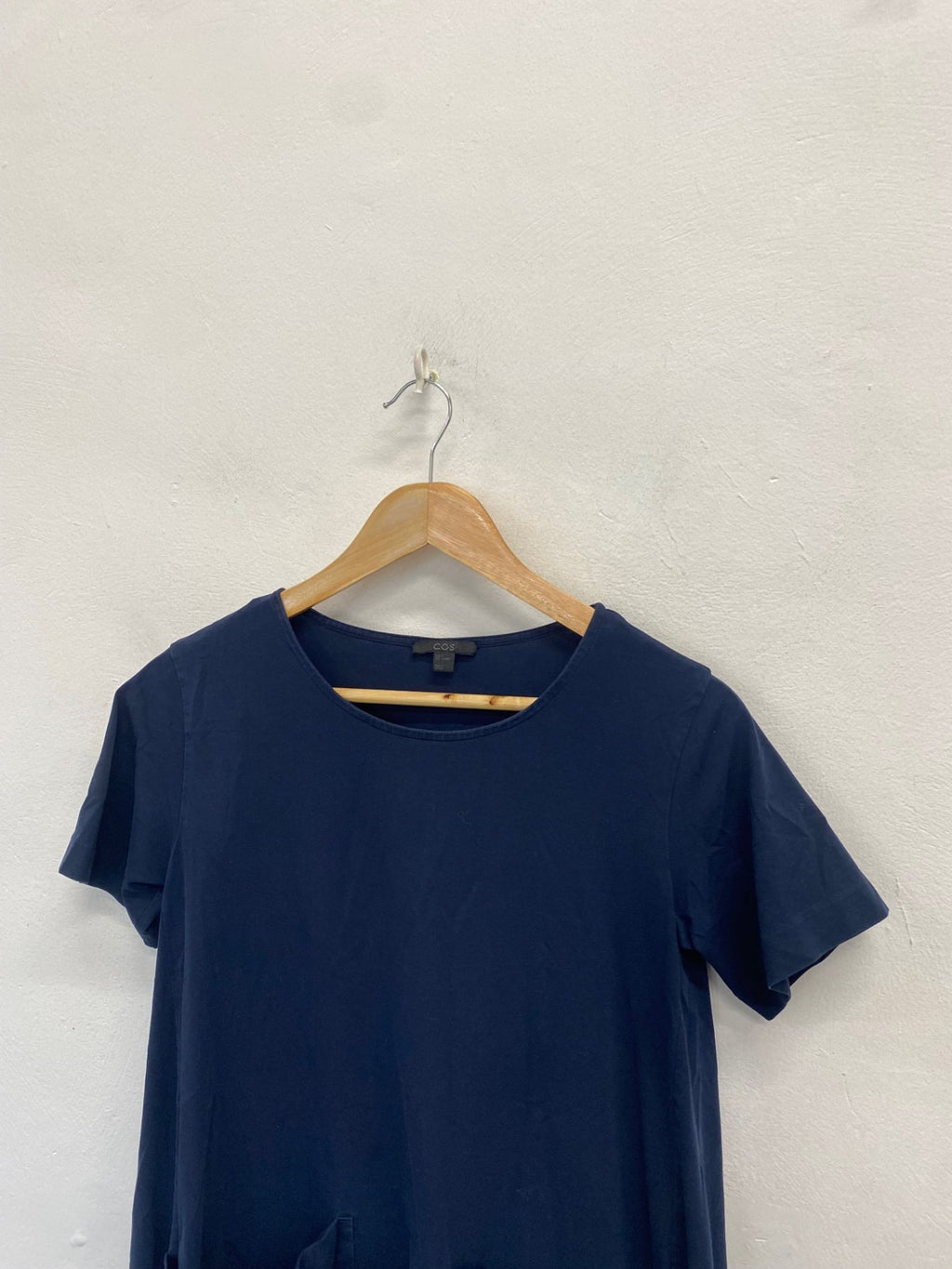 Stunning COS Midi Dress Uk 8 Navy pocket oversized CT551