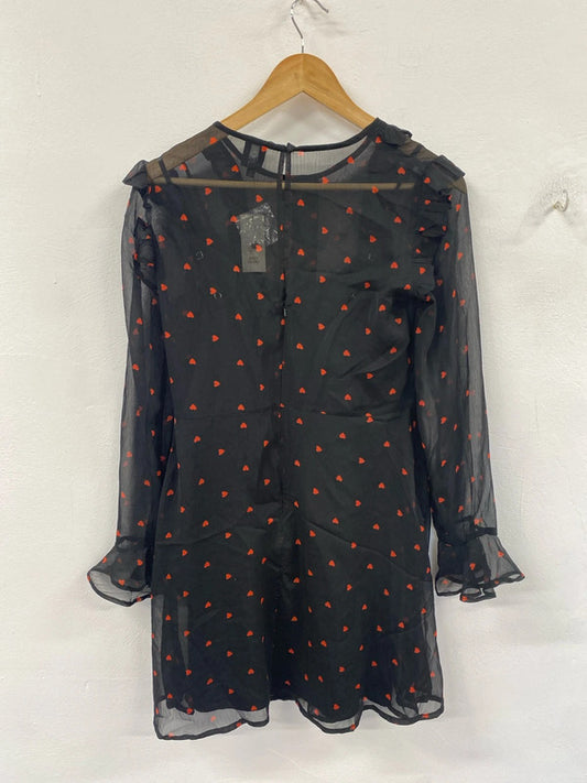 Fabulous River Island love heart dress uk 8 KM004