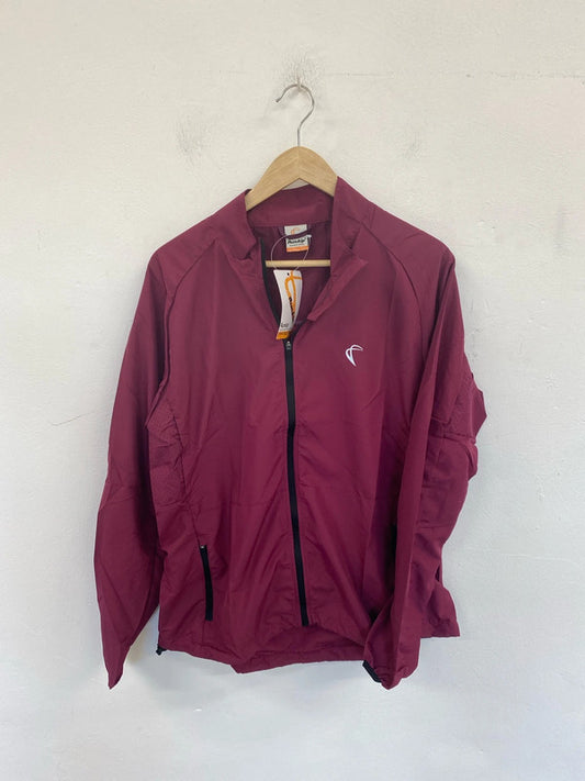 RunAlp Fab Burgundy Packable Windbreaker Coat Size L FH001