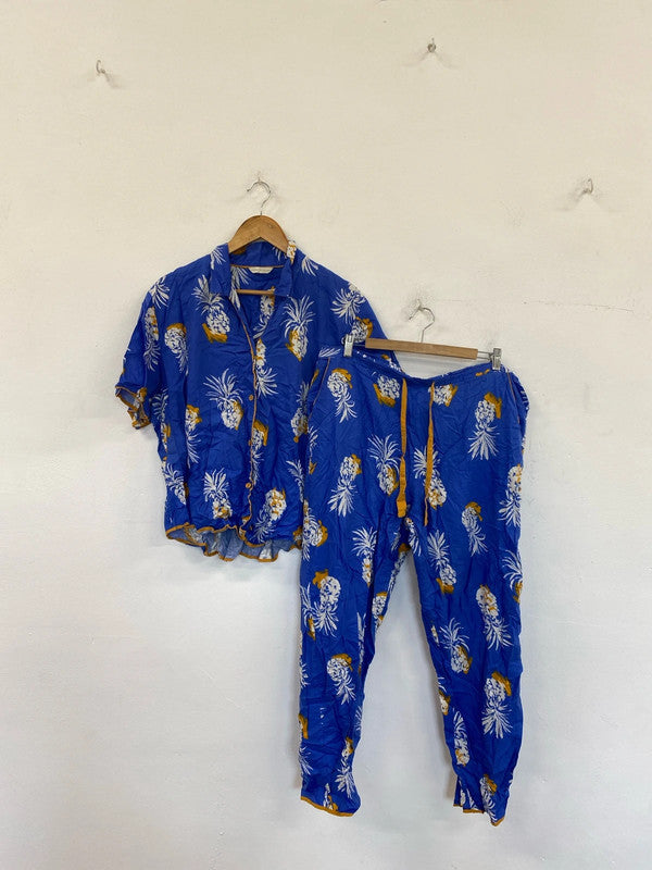 Cyberjammies Fabulous Sierra Blue Tropical Pyjamas UK 22 LK006