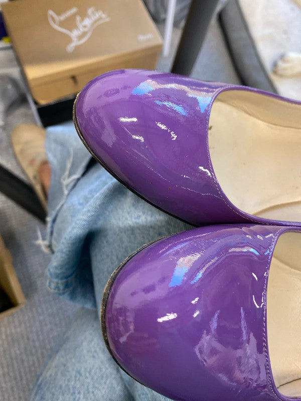 Fabulous LK Bennett Shilo Patent purple heels Uk7 occasion event JP001