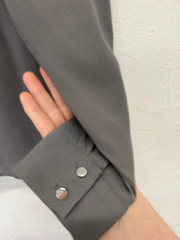 Fabulous Grey Roman classic top Uk12 high neck SG090