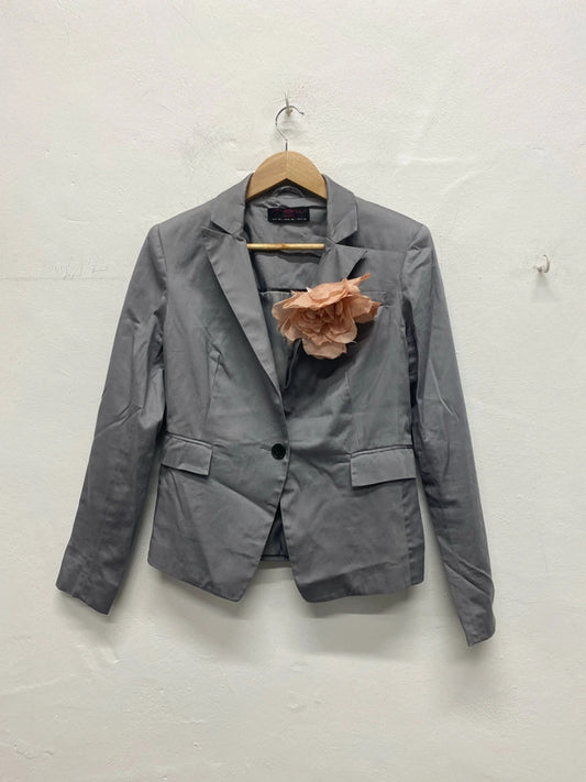 Fabulous New Look mid grey formal smart blazer Uk12 MA003