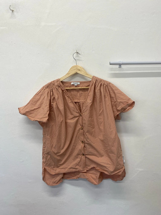 Fabulous loose fit peach cotton bobo top Uk12 classic ag006
