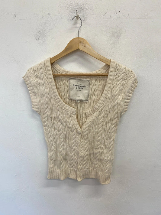 Fabulous  Abercrombie&Fitch waistcoat Knit cardigan sleeveless cottage core UkM GW001
