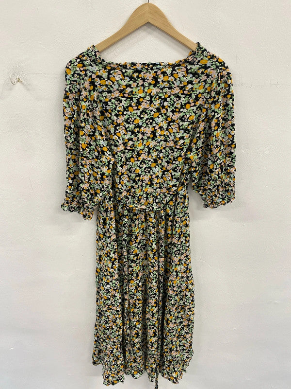 Stunning M&S floral midi dress uk 14R KS003