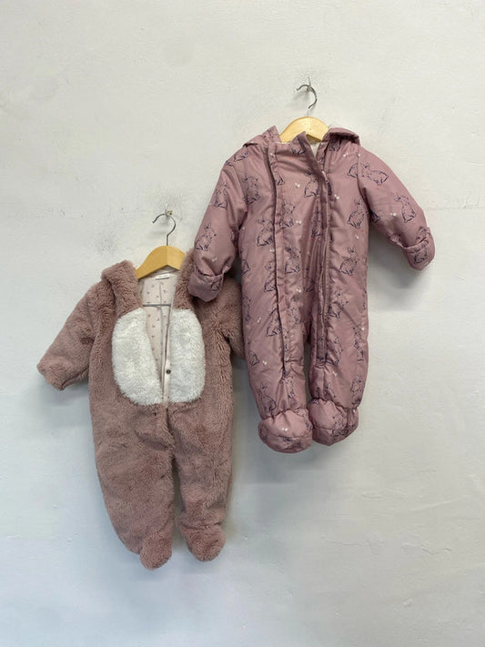 Lovely baby winter suits bunny puffer next John Lewis age 6-9m KM004