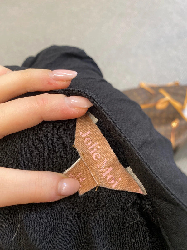 Stunning jolie moi black tunic top dress UK 14 LW005