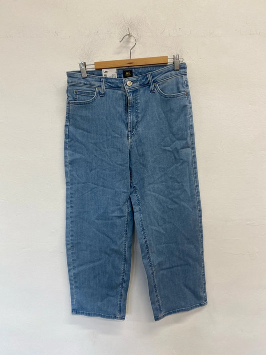 Fabulous Lee wide cropped leg jeans ladies W30 L27  KA001