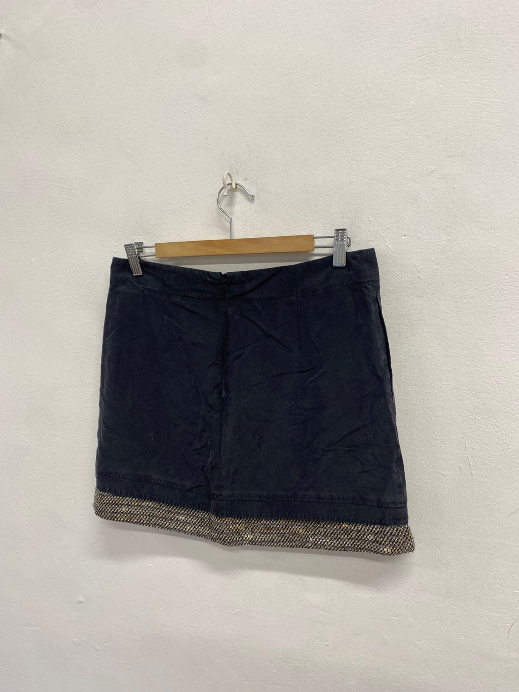 Stunning Chloé Mini Skirt UK 12 Black tweed formal SD553