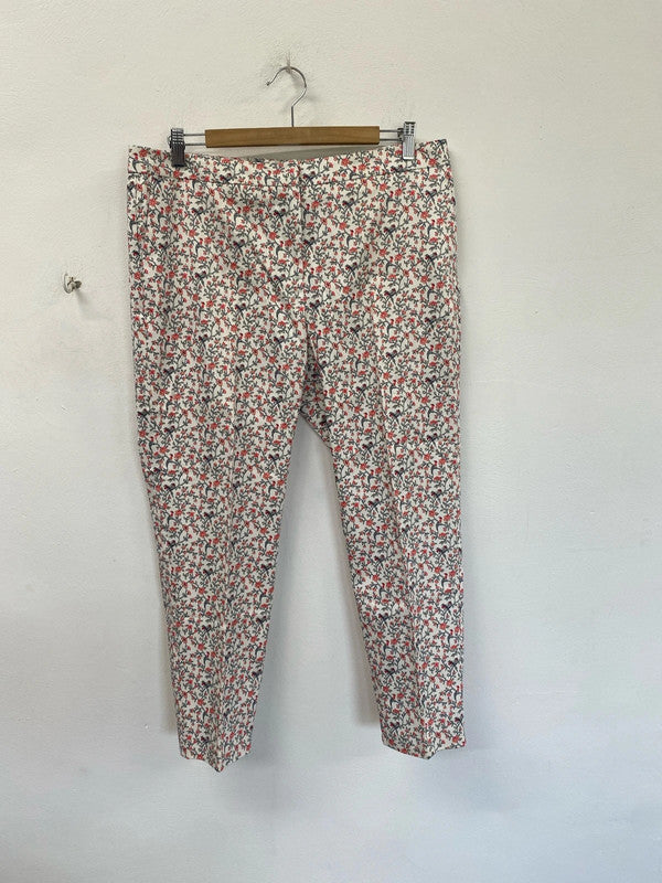 Gorgeous floral La Redoute cotton chintz trouser cropped 16 kM003