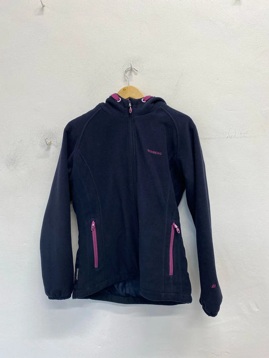Fabulous Skogstad lined fleece jacket super cosy Uk12 navy SG090