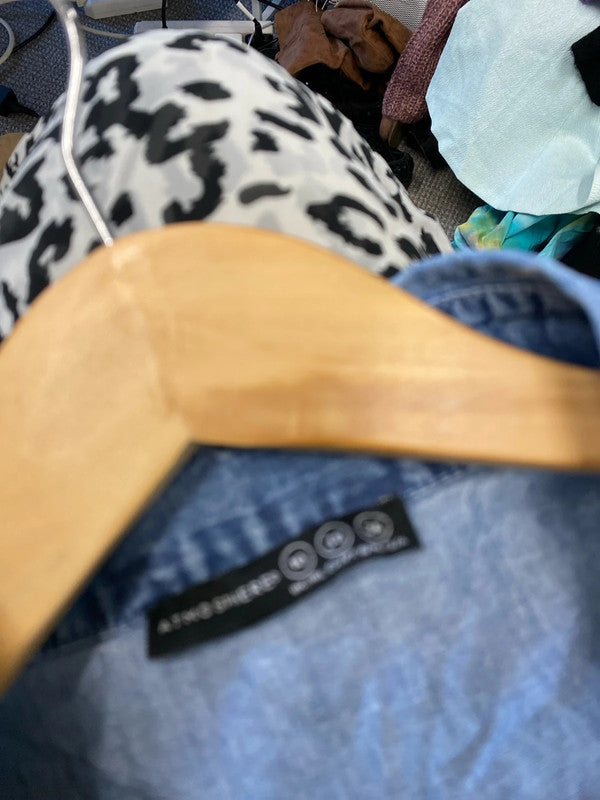 Fabulous Primark loose fit animal print semi sheer top Uk10 JR001