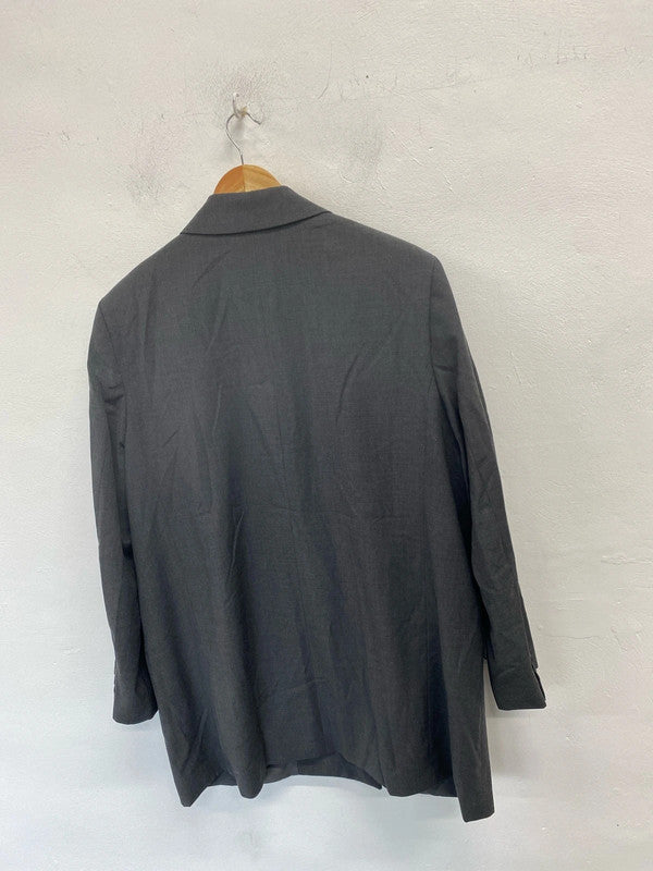 Lovely H&m dark grey double breasted blazer UK L KM003