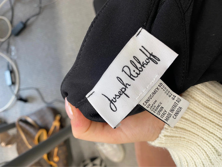 Lovely Joseph Ribkoff Black White Military Jacket UK 12  KM004