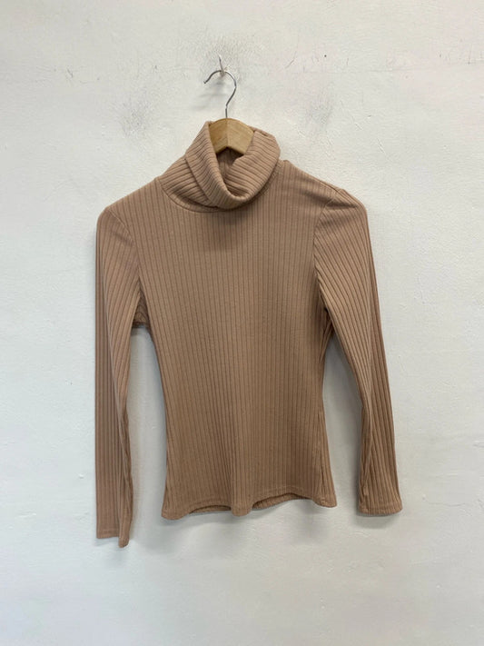 Lovely river island pink ribbed high neck UK 10 JB001