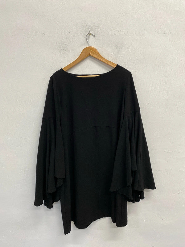 Fabulous Simply Be Black flare sleeve classic dress Uk20 CR002