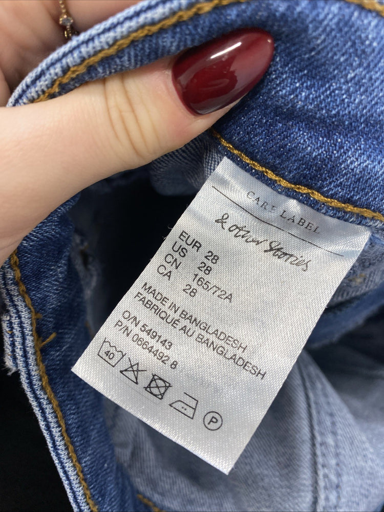 Lovely & Other Stories Womens Flare Jeans Blue 28 High Waist Stretch Denim CD001