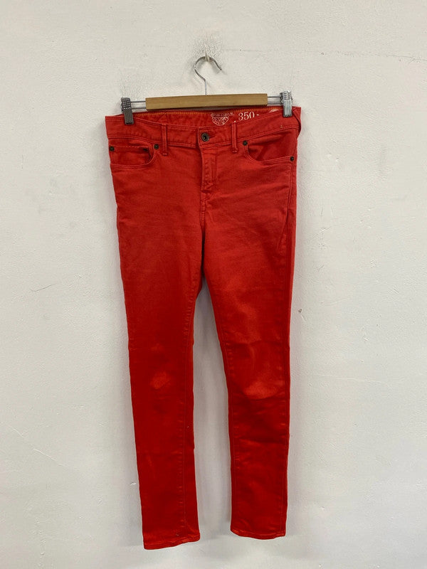 Jack Wills Fabulous Coral Red Skinny Jeans UK 8 MM005