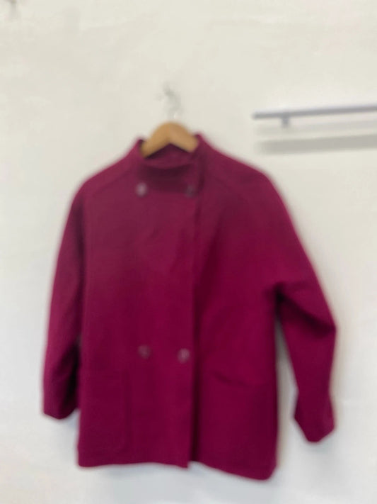 Fabulous Vintage Cerise pink wool blend vintage style coat Uk14 Planet MW001