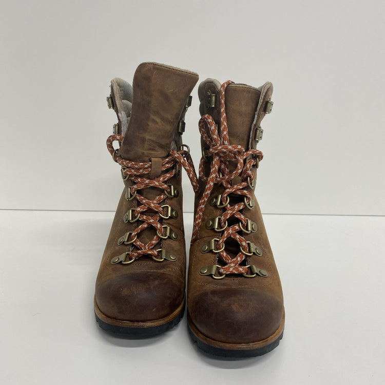 Sorel Conquest Wedge Brown Leather Boots UK 5 SD002