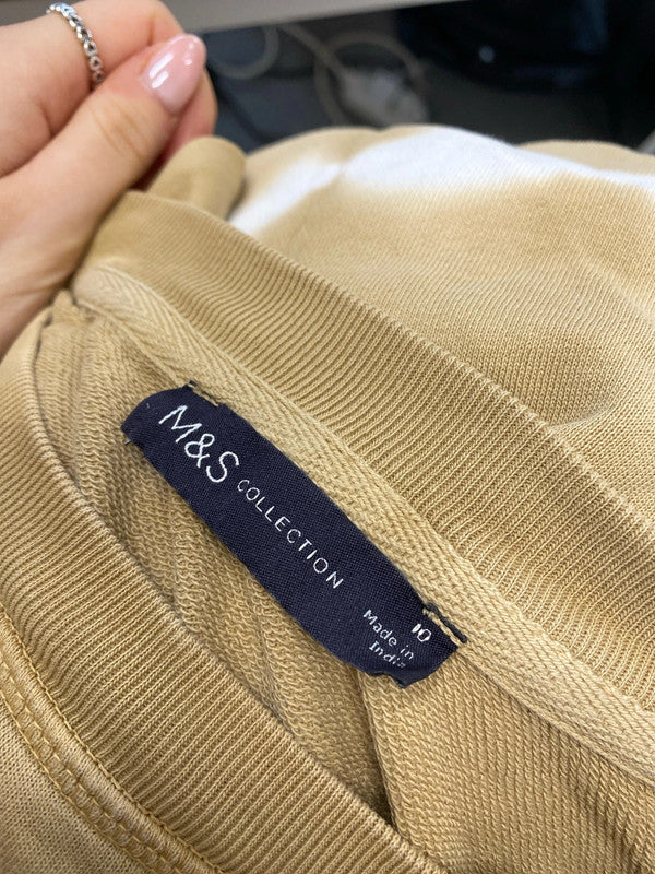 Lovely M&S beige tie dye jumper UK 10 HA001