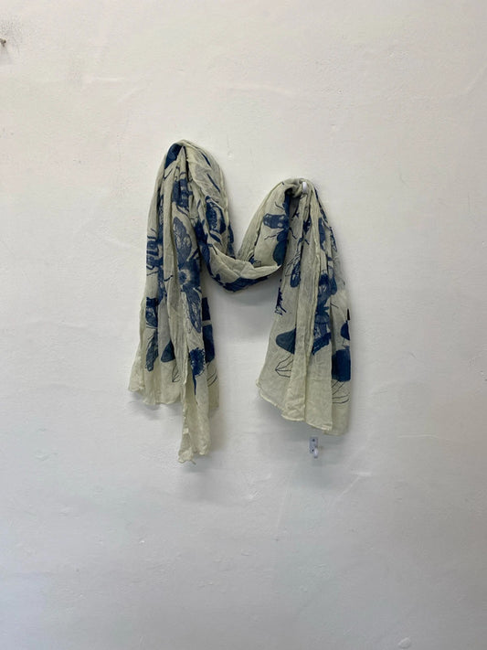 Fabulous Hem & Edge butterfly bees scarf pure cotton LK006