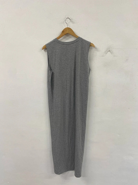 Fabulous ASOS grey casual t shirt maxi grey dress uk 12 KS002