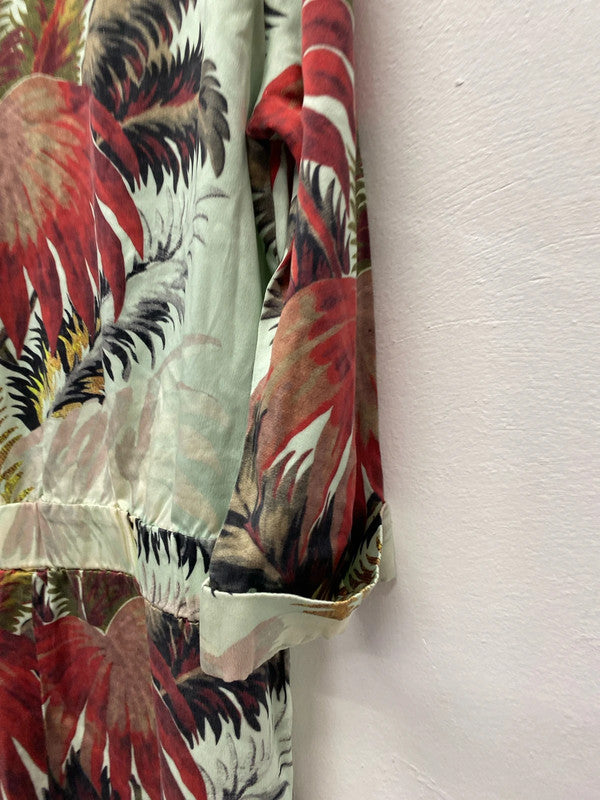 Fabulous Vintage Playsuit floral Hawaiian vibes uk8 NS003