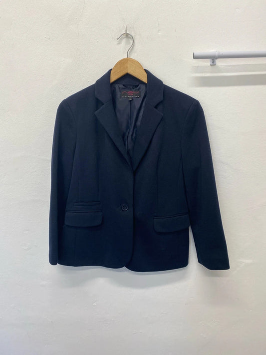 Fab New Look textured navy blazer Uk14 classic AO001
